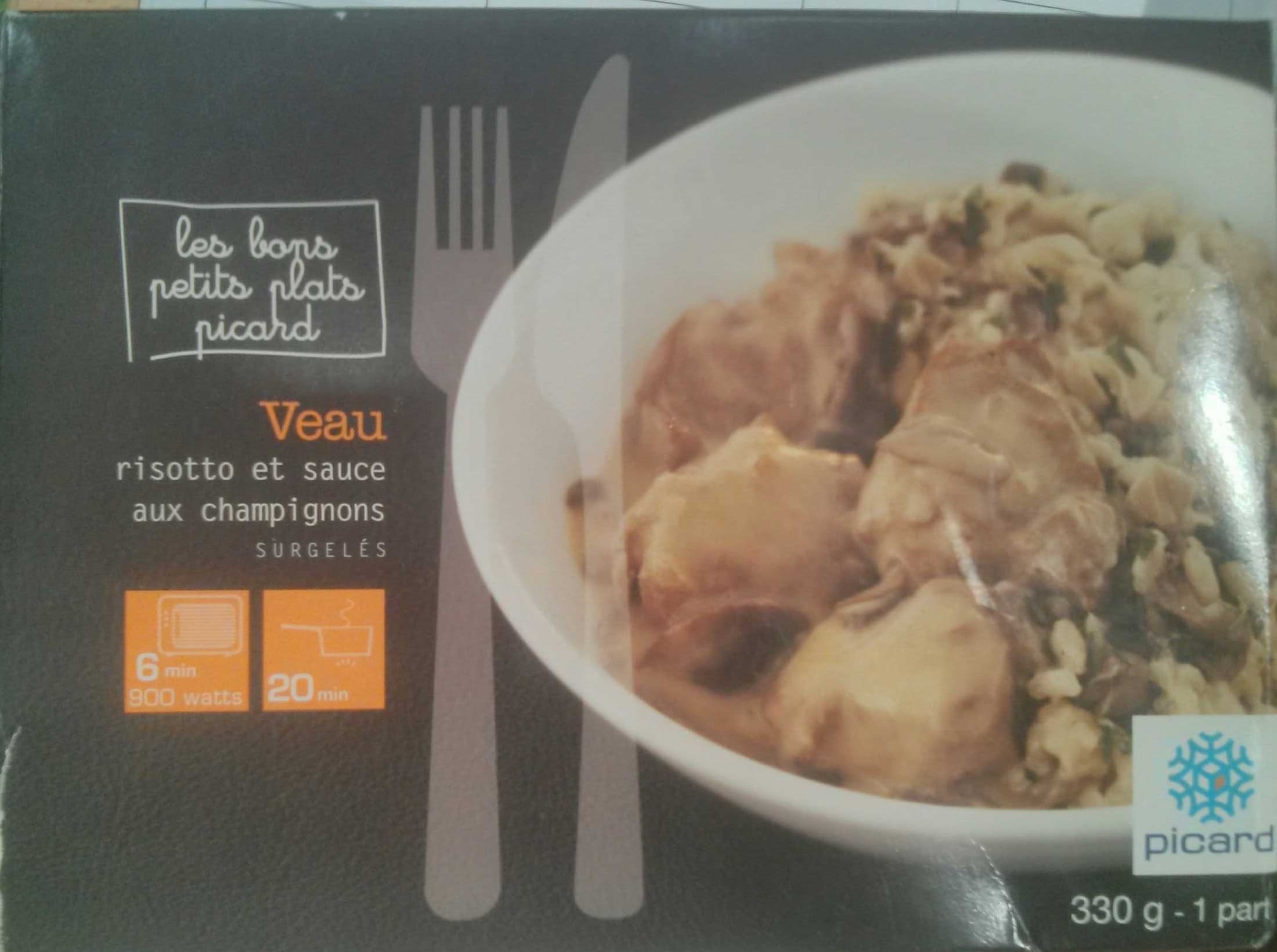 Picard Veau risotto et sauce aux champignons packshot