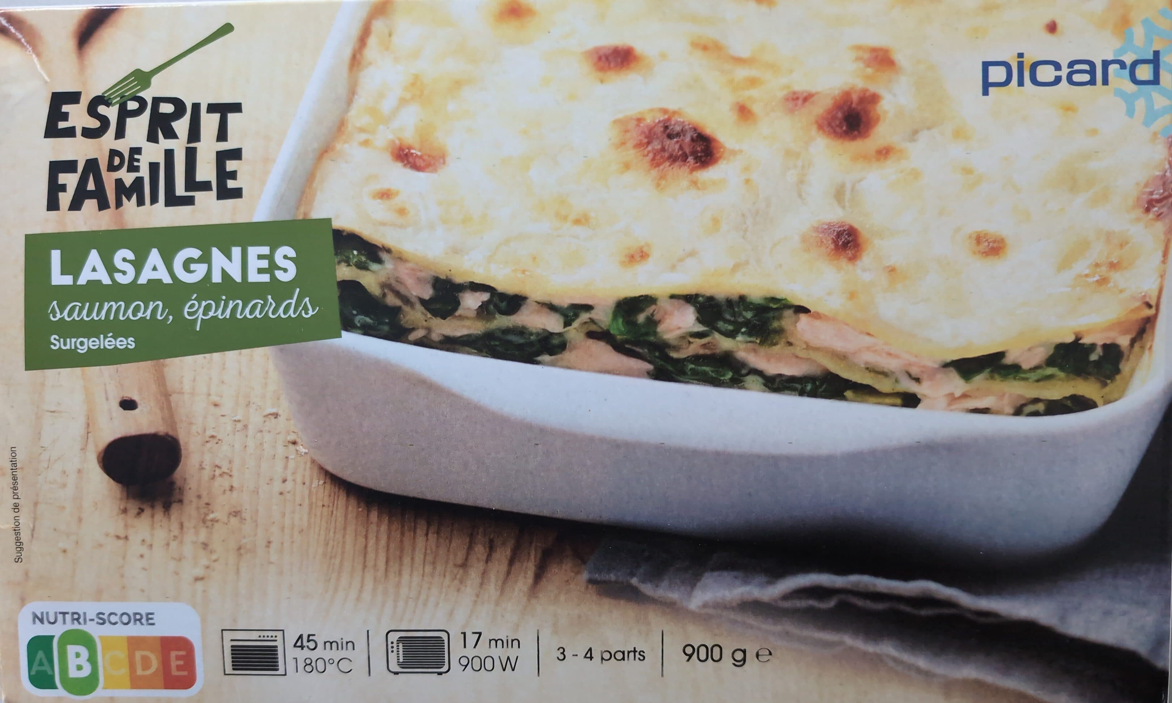 Picard Lasagnes saumon, epinard packshot