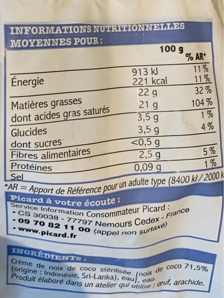 Picard Lait de coco packshot