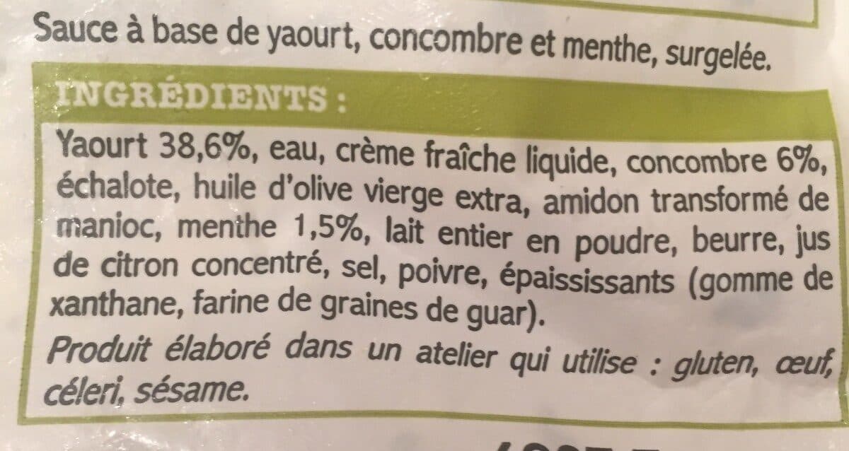 Picard Ma sauce au yourt packshot