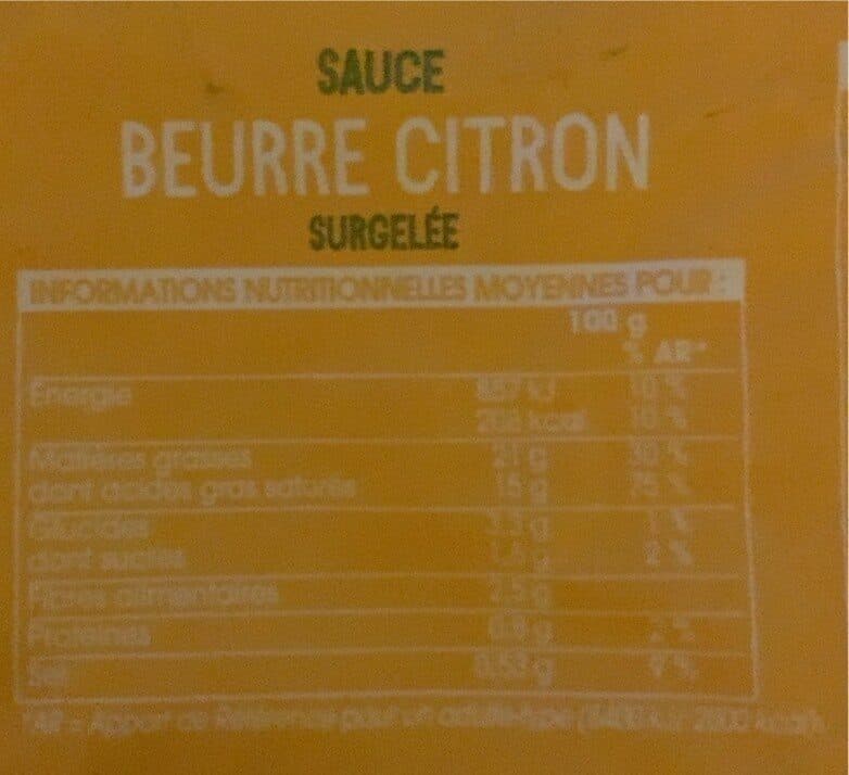 Picard Sauce beurre citron packshot