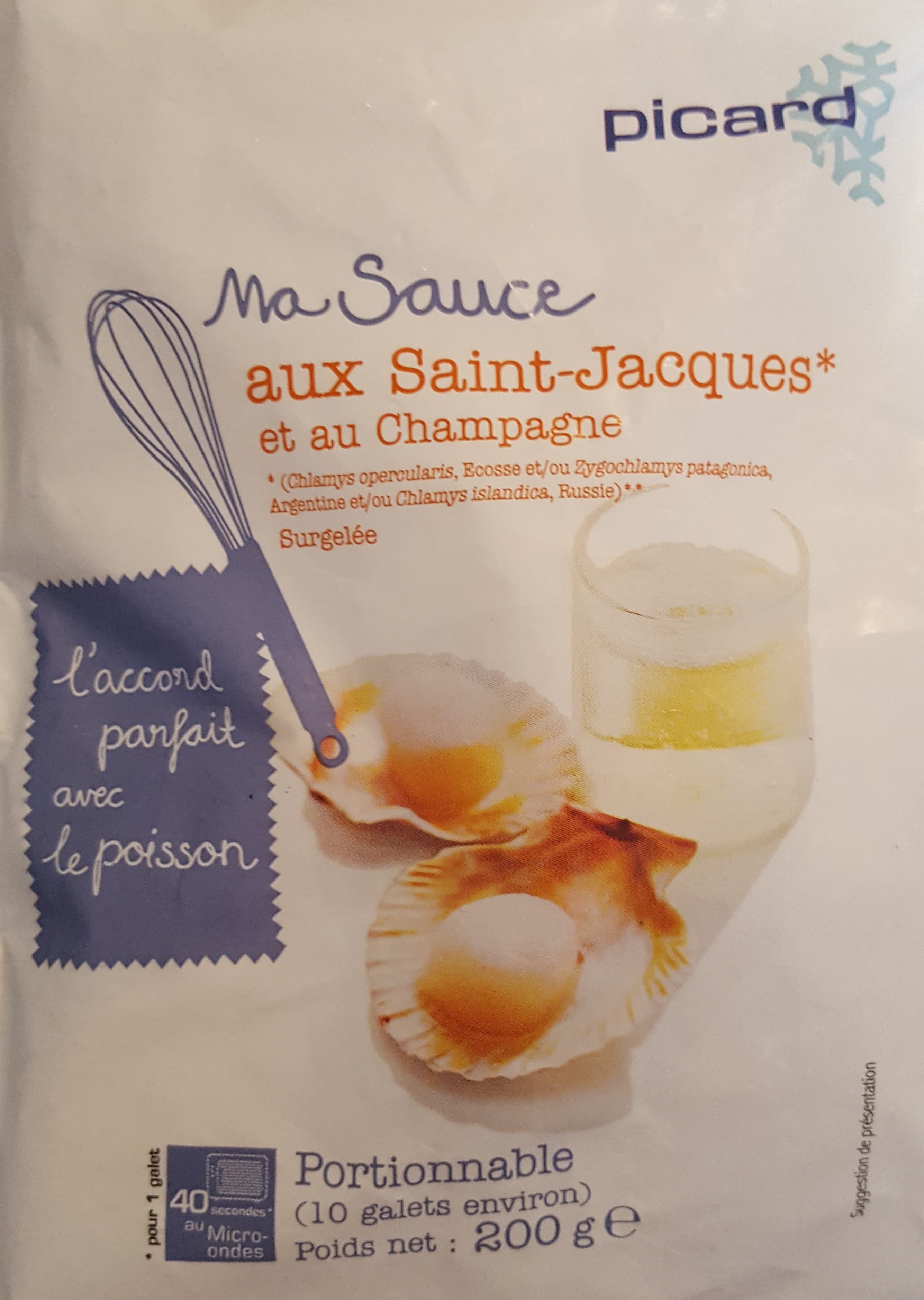 Picard Sauce aux Saint-Jacques et au Champagne packshot