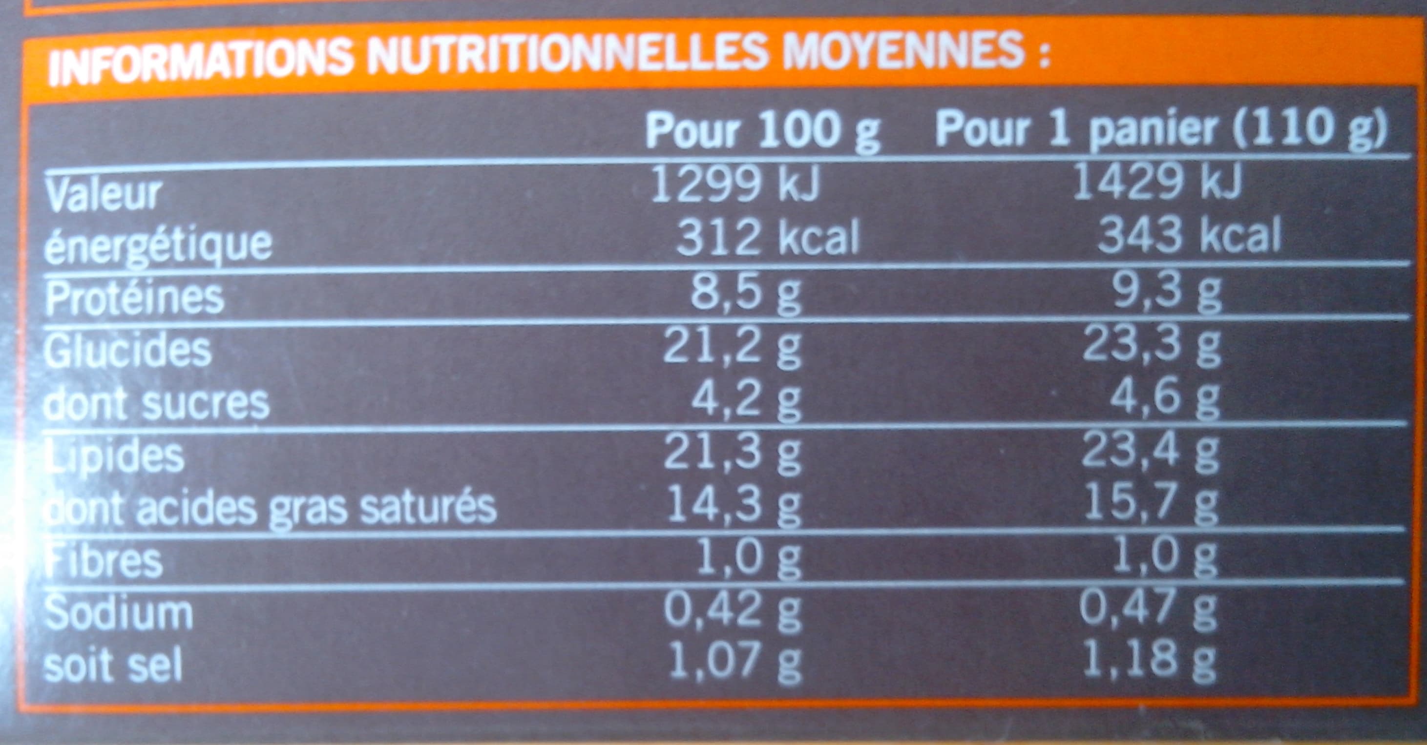 Picard 4 Paniers Fromage de chèvre - surgelés packshot