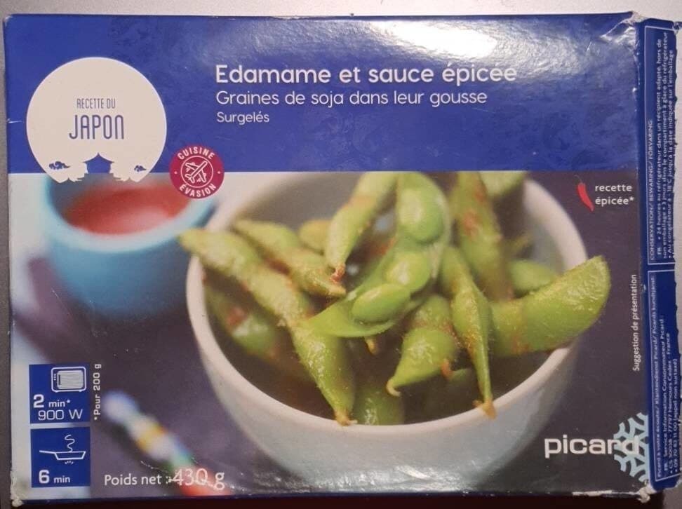 Picard Edamame et sauce épicée packshot