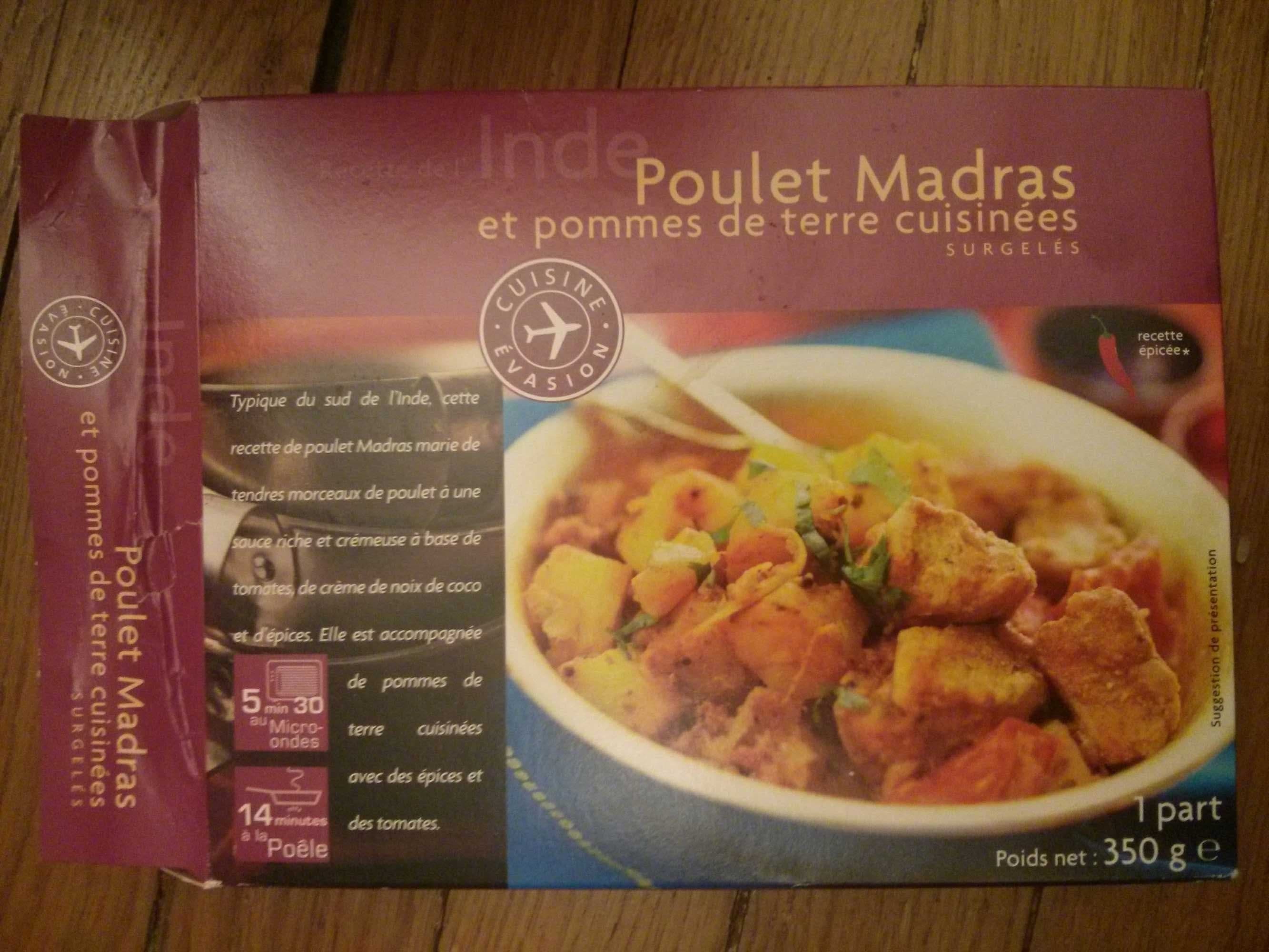 Cuisine Evasion Inde Poulet Madras et pommes de terre cuisinées surgelés packshot