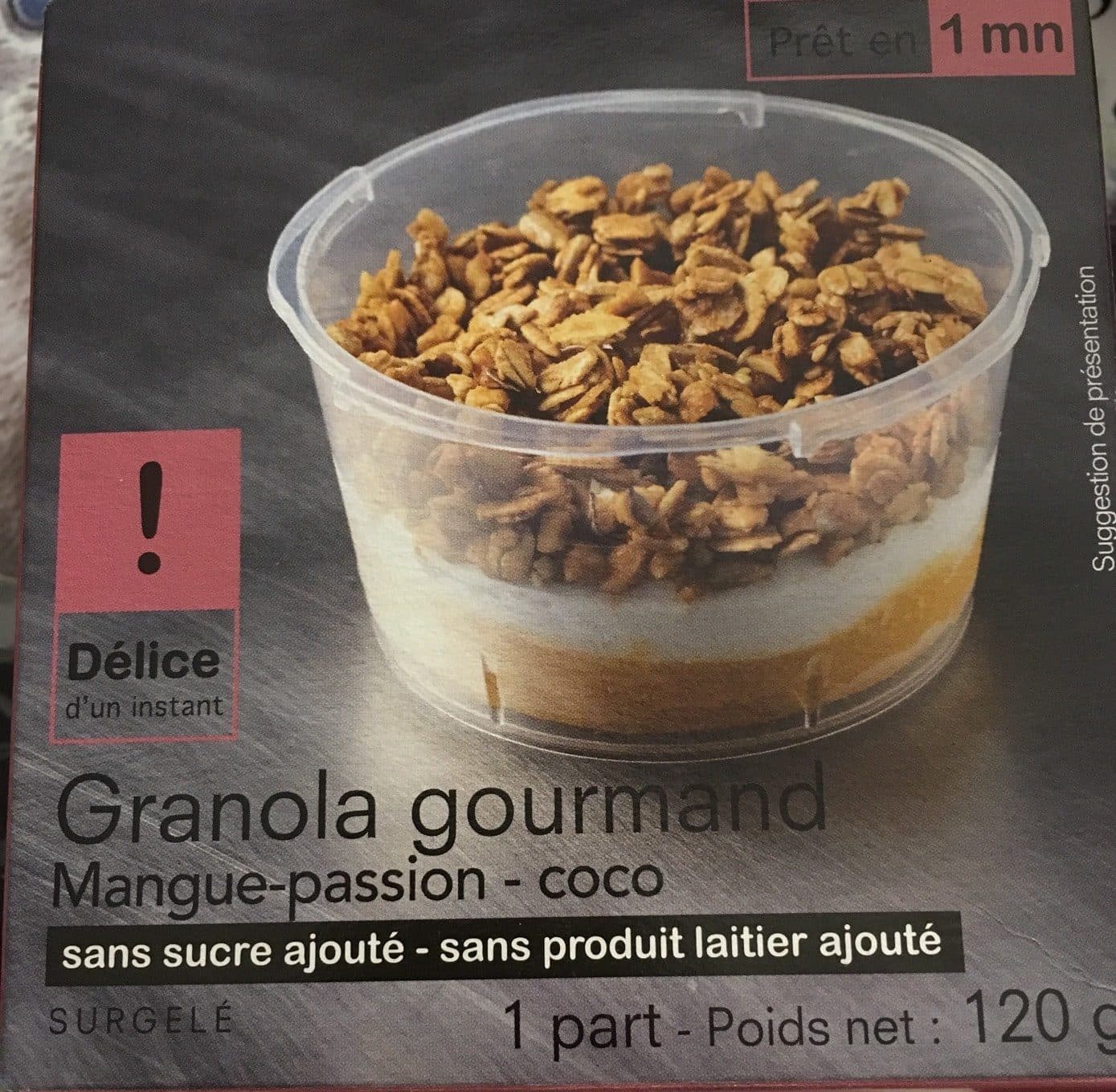 Picard Granola gourmand Mangue-passion - coco packshot