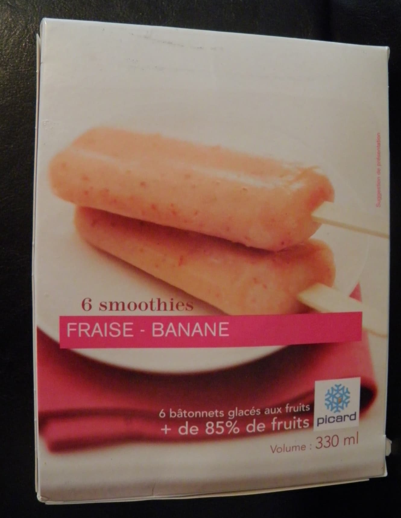 Picard 6 smoothies Fraise - Banane Picard packshot