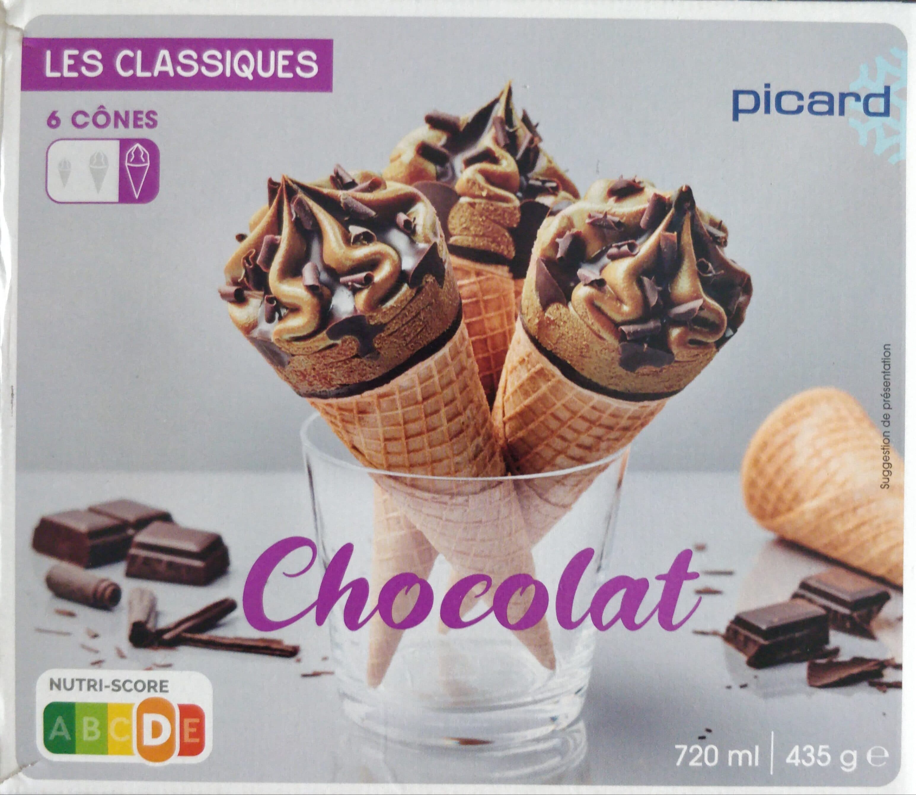 Picard Les Classique - 6 Cônes chocolat packshot