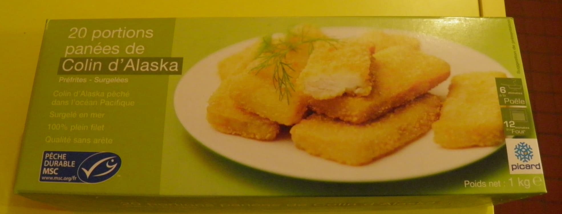 Picard 20 portions panées de colin d'Alaska packshot