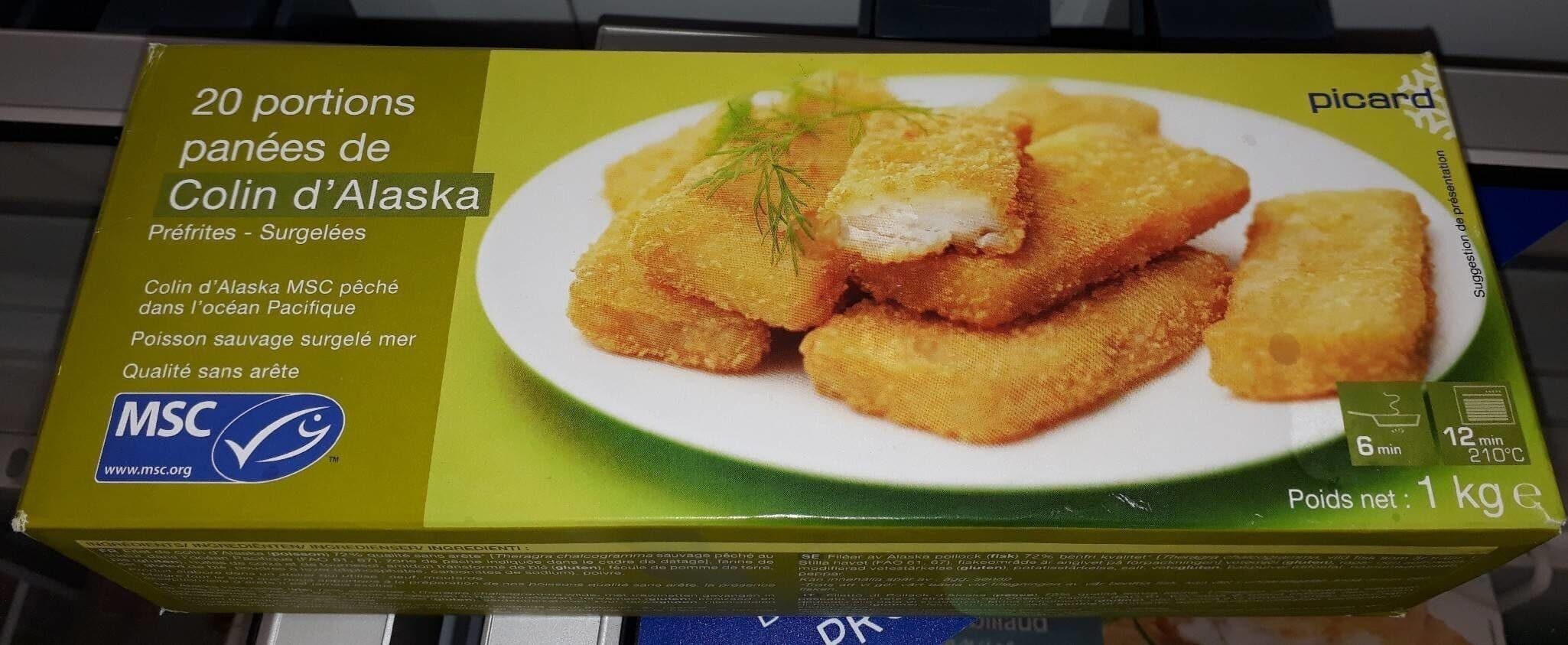 Picard 20 portions panées de colin d'Alaska packshot