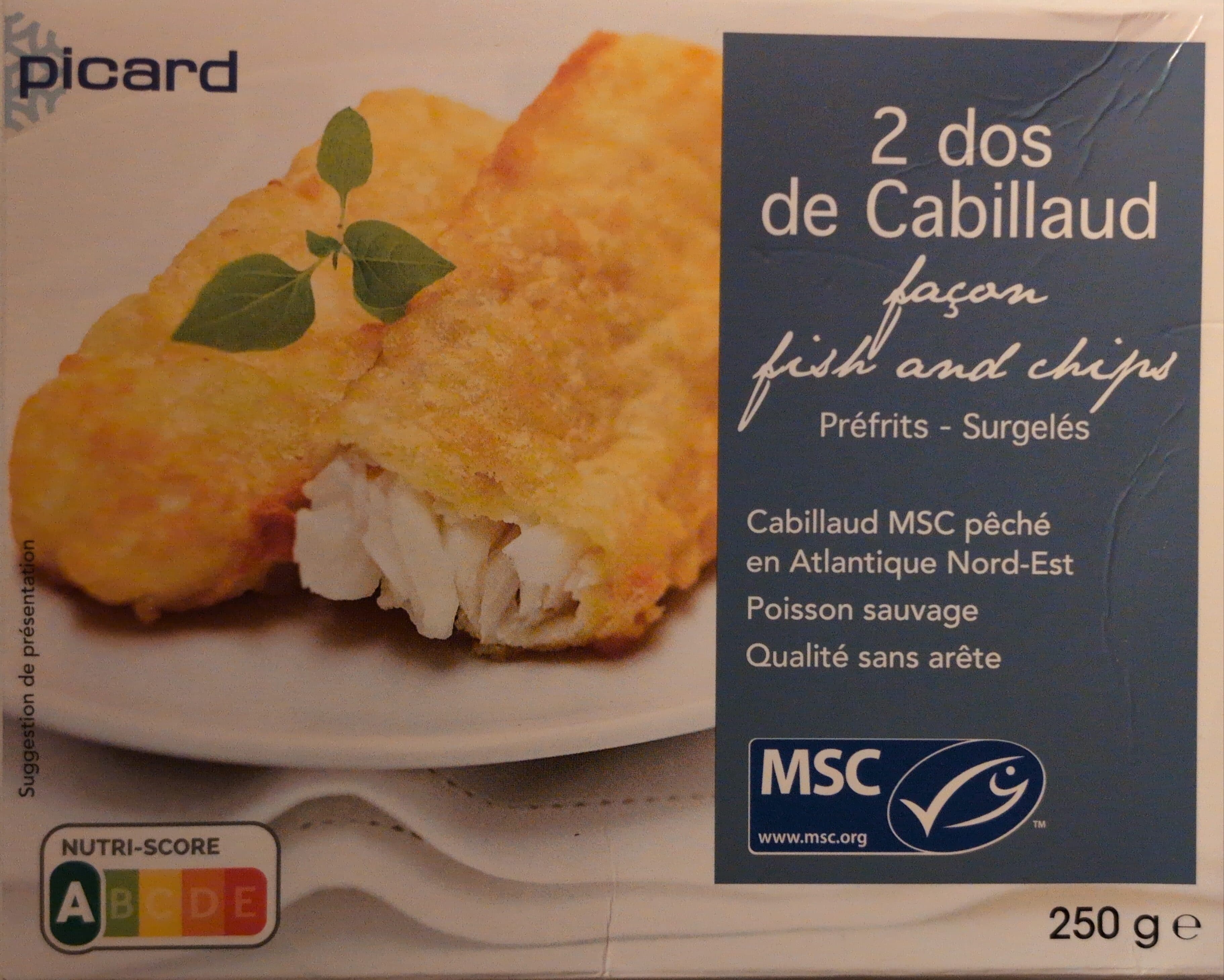 Picard 2 dos de cabillaud façon fish and chips packshot