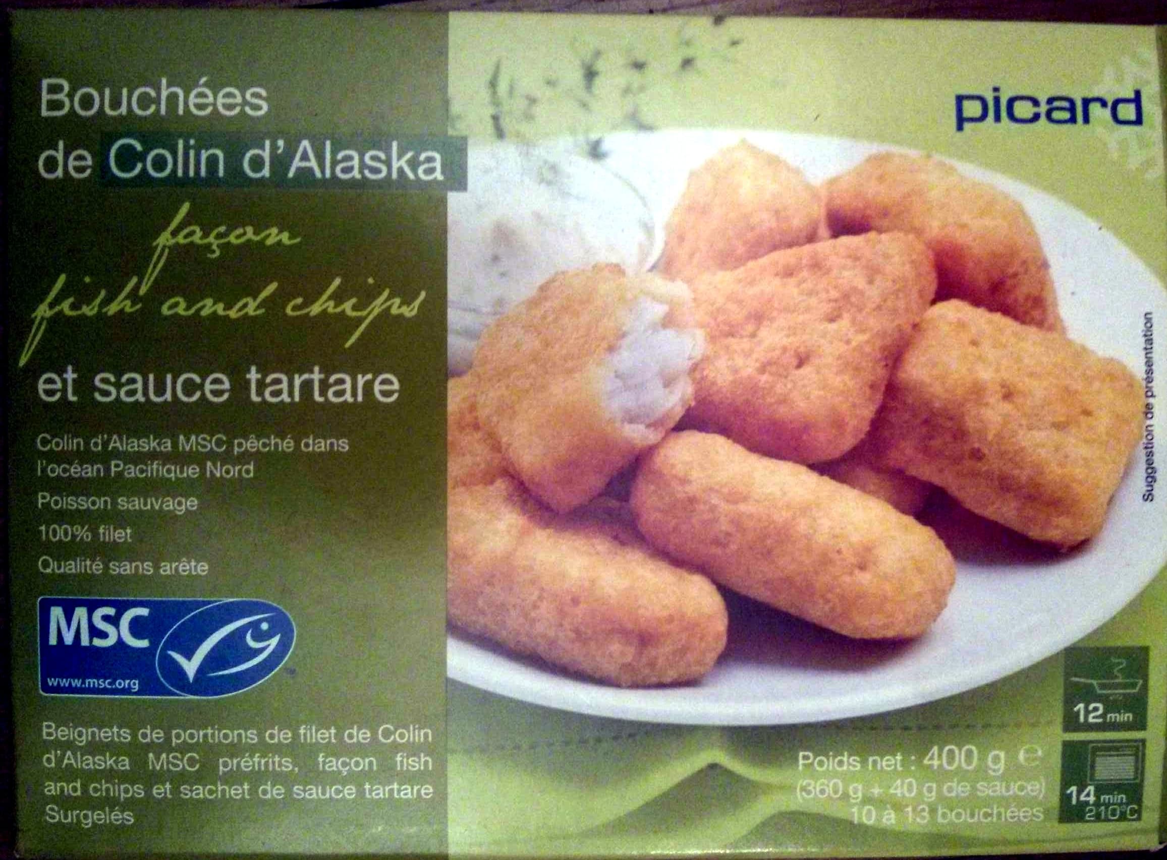Picard Bouchées de Colin d'Alaska façon fish and chips et sauce tartare packshot