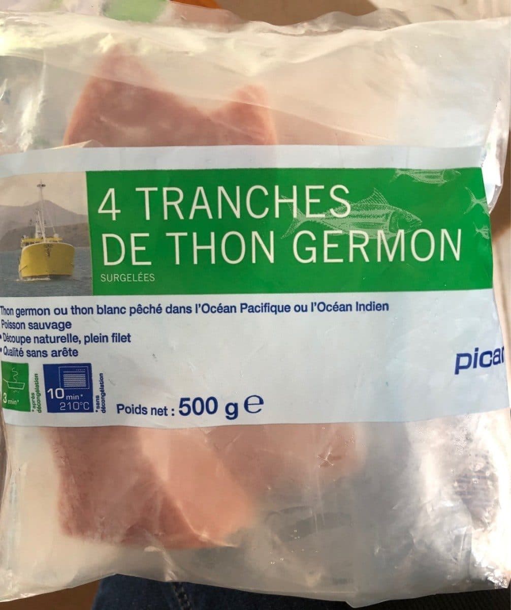 Picard 4 Tranches de thon germon packshot