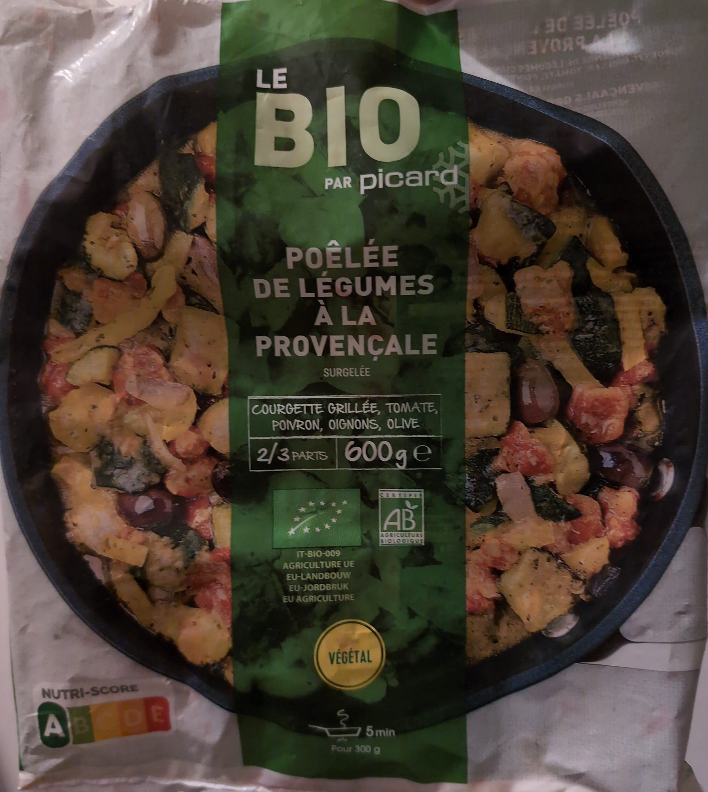 Picard Poêlée de légumes à la provencale packshot