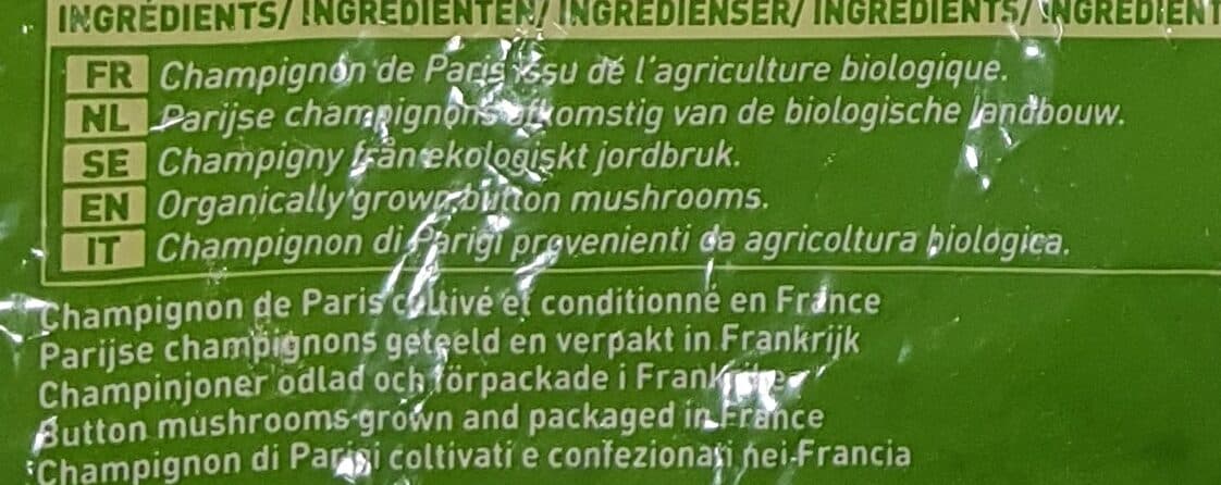 Picard Champignons de Paris émincés Bio packshot