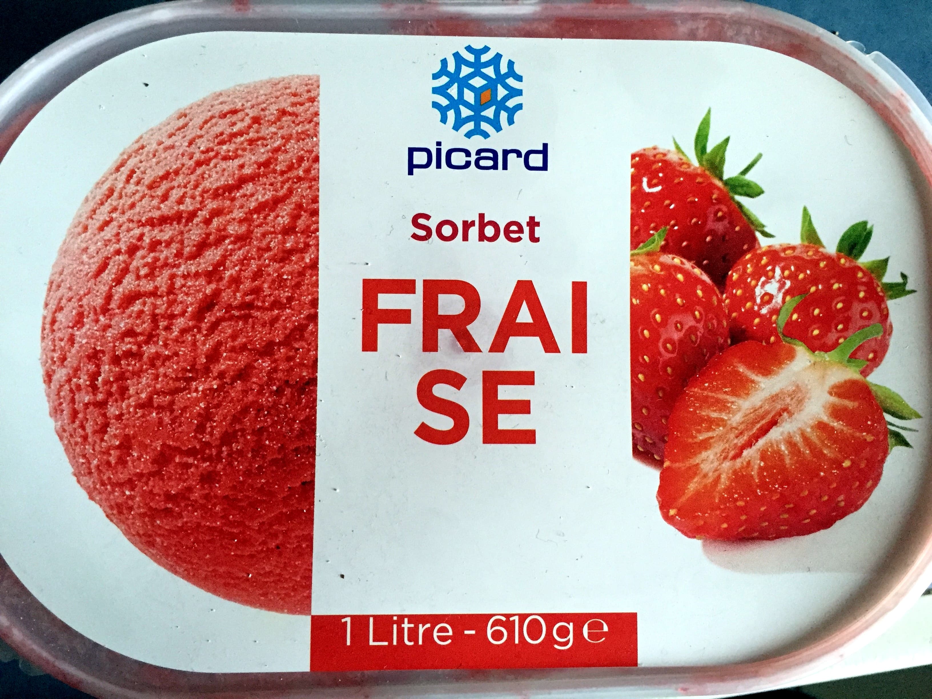 picard sorbet fraise packshot