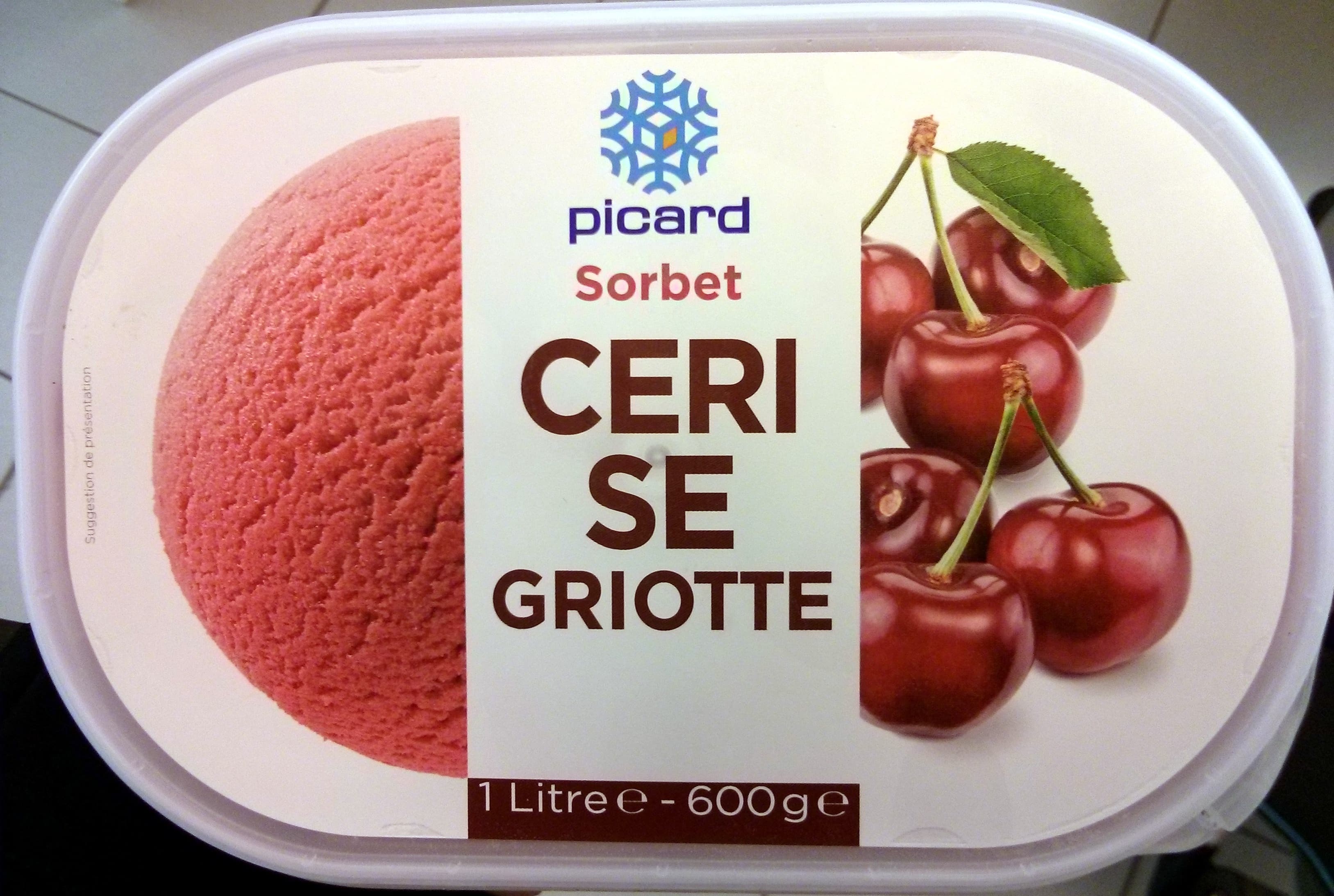 Picard Sorbet cerise griotte packshot