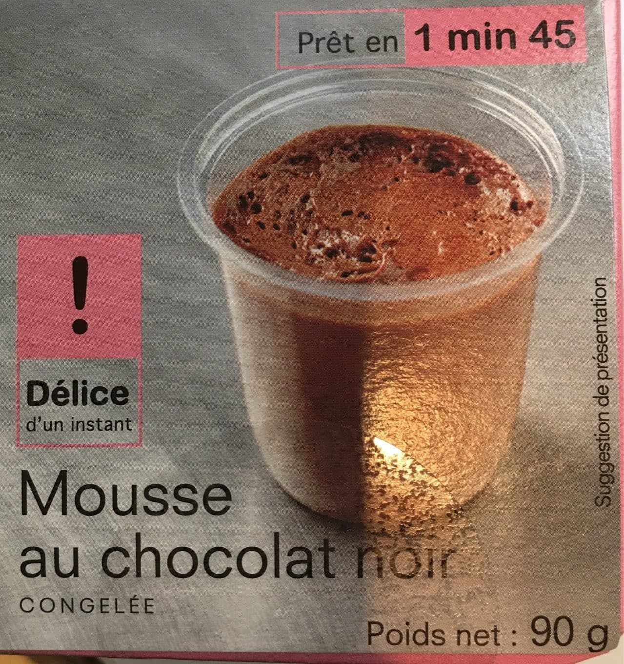 Picard Mousse au chocolat noir packshot
