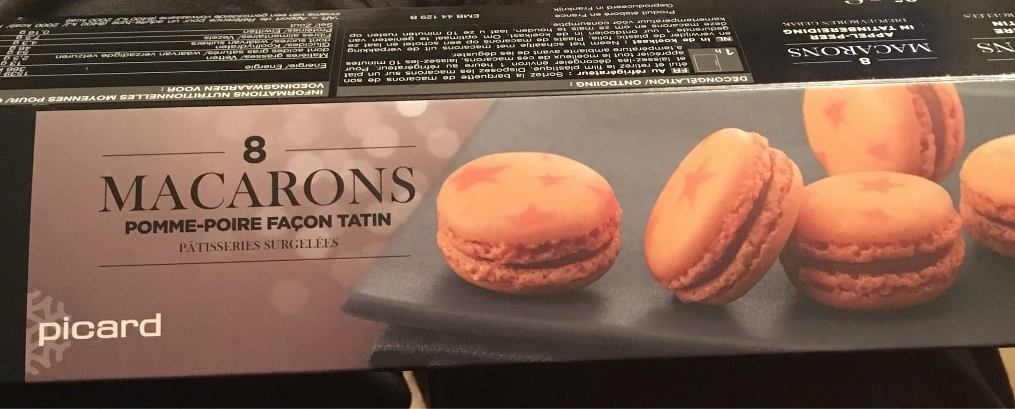 Picard 8 Macarons Pomme-Poire Façon Tatin packshot