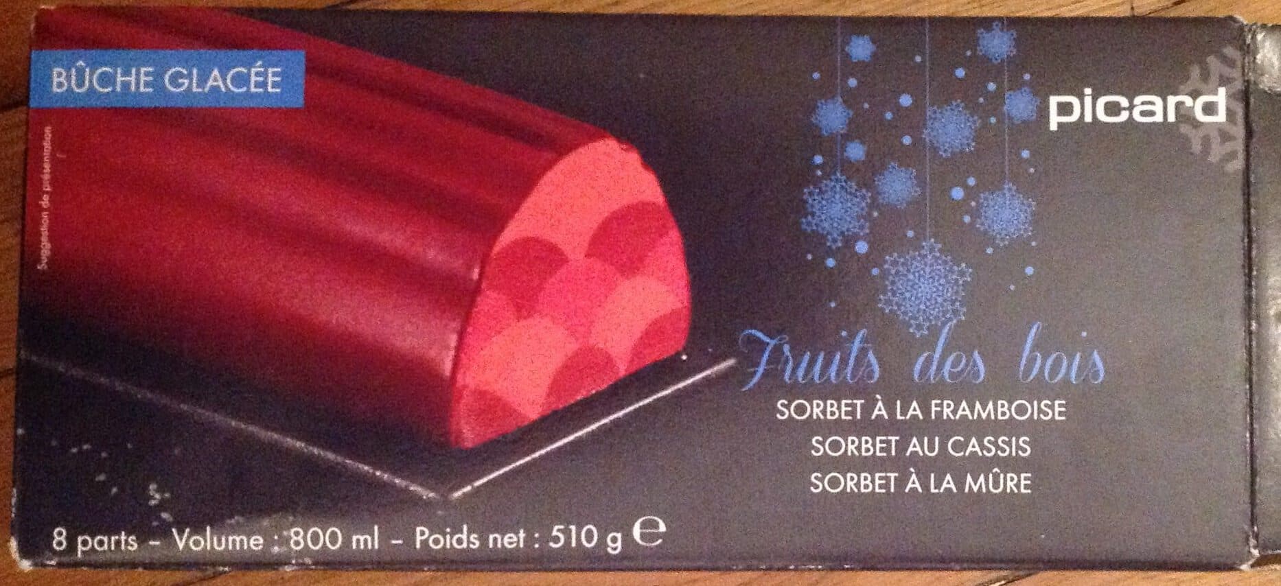 Picard Bûche Glacée fruits des bois packshot
