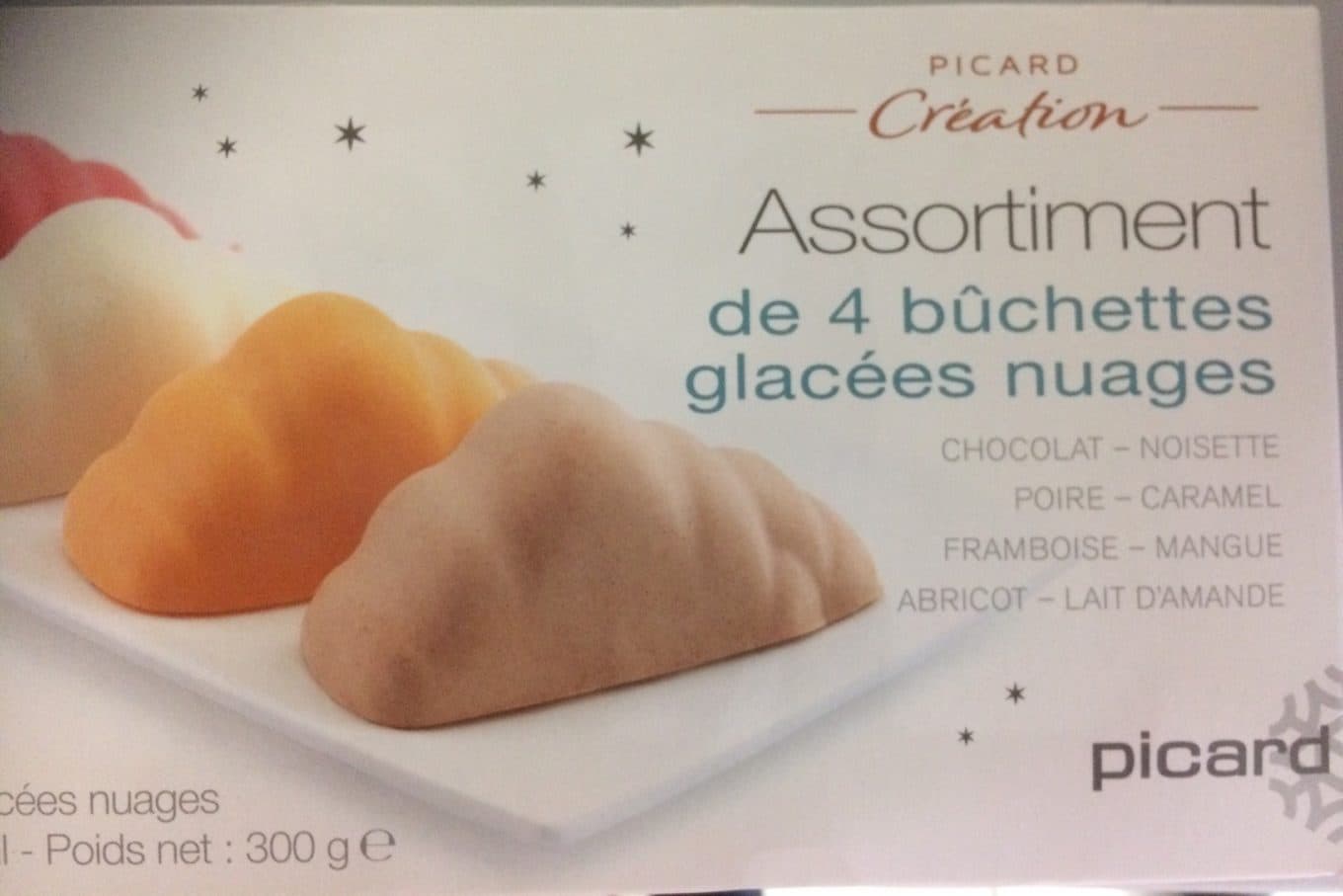 Picard Assortiment de 4 Bûchettes Glacées Nuages packshot