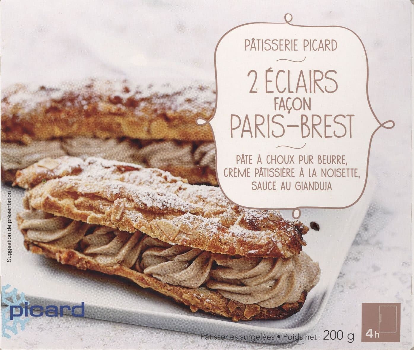 Picard 2 Éclairs Façon Paris-Brest packshot