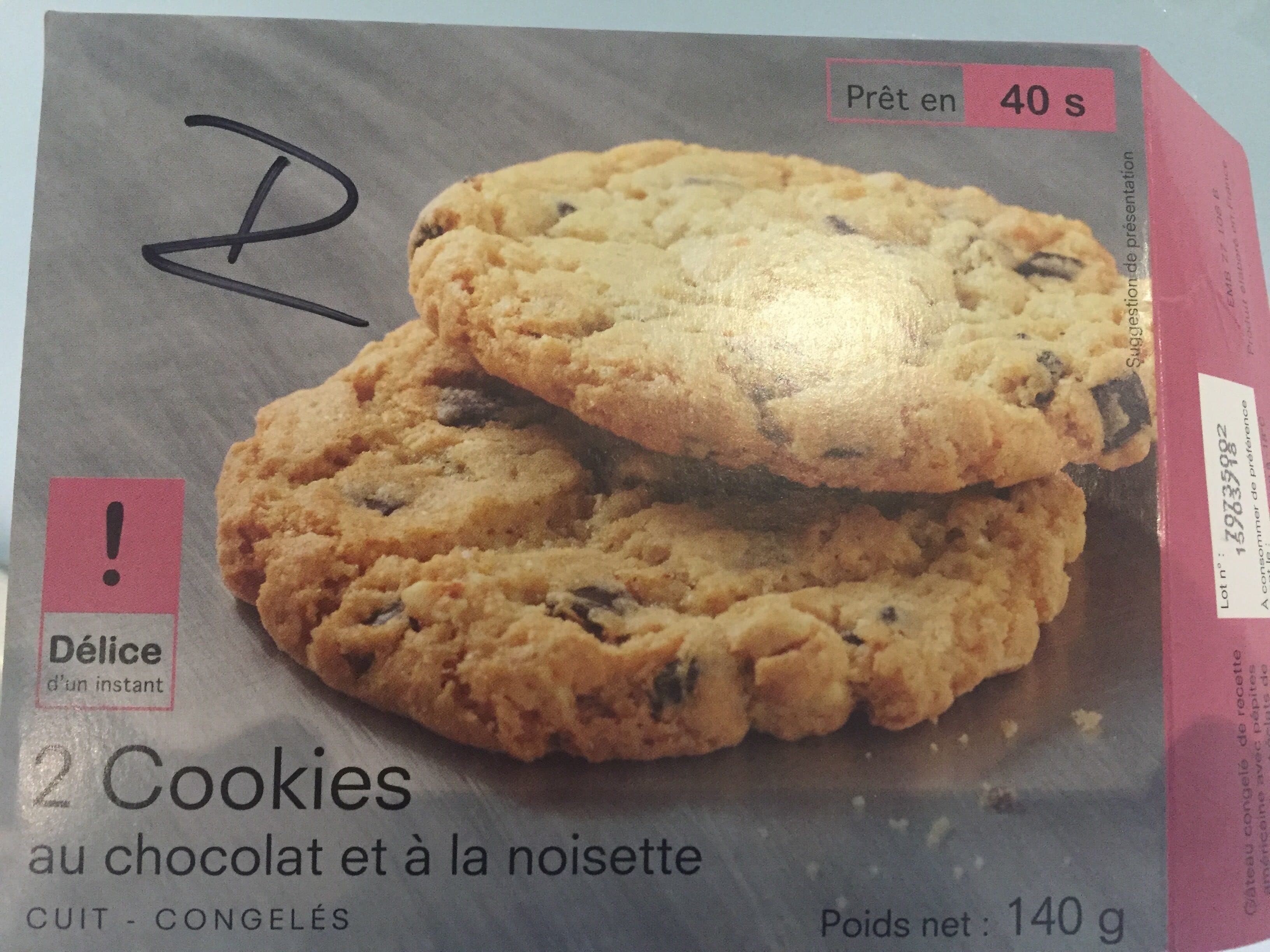 Picard 2 Cookies au Chocolat et à la Noisette packshot