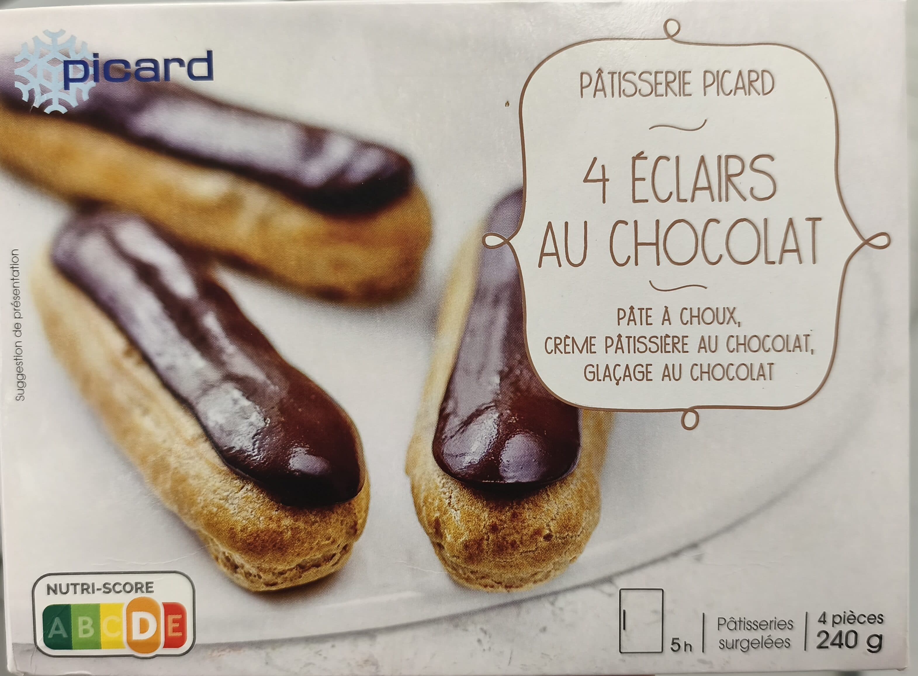 Picard 4 Éclairs au Chocolat packshot