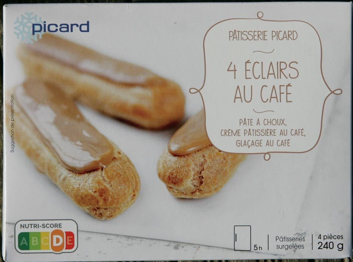 Picard 4 éclairs au café packshot