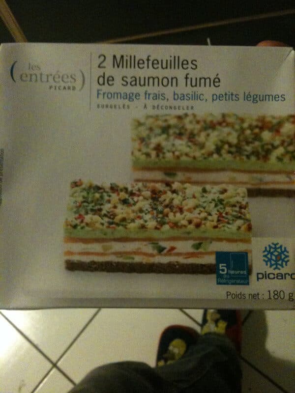 Picard 2 Millefeuilles De Saumon Fumé packshot
