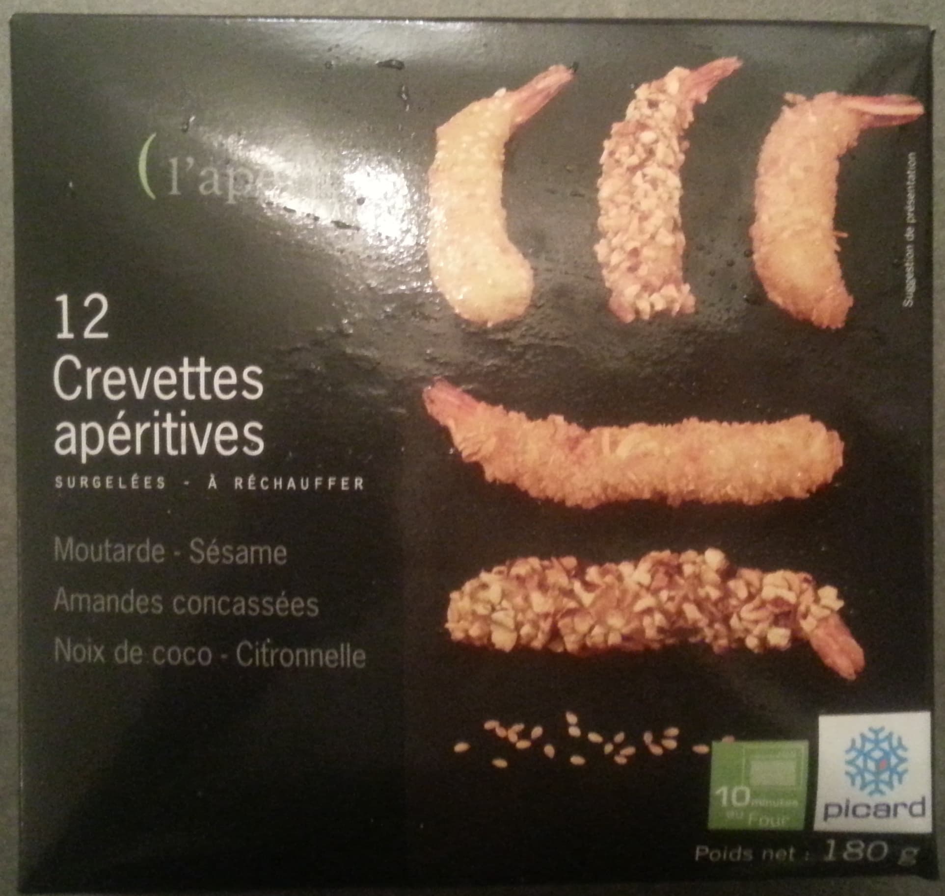 Picard 12 crevettes apéritives packshot