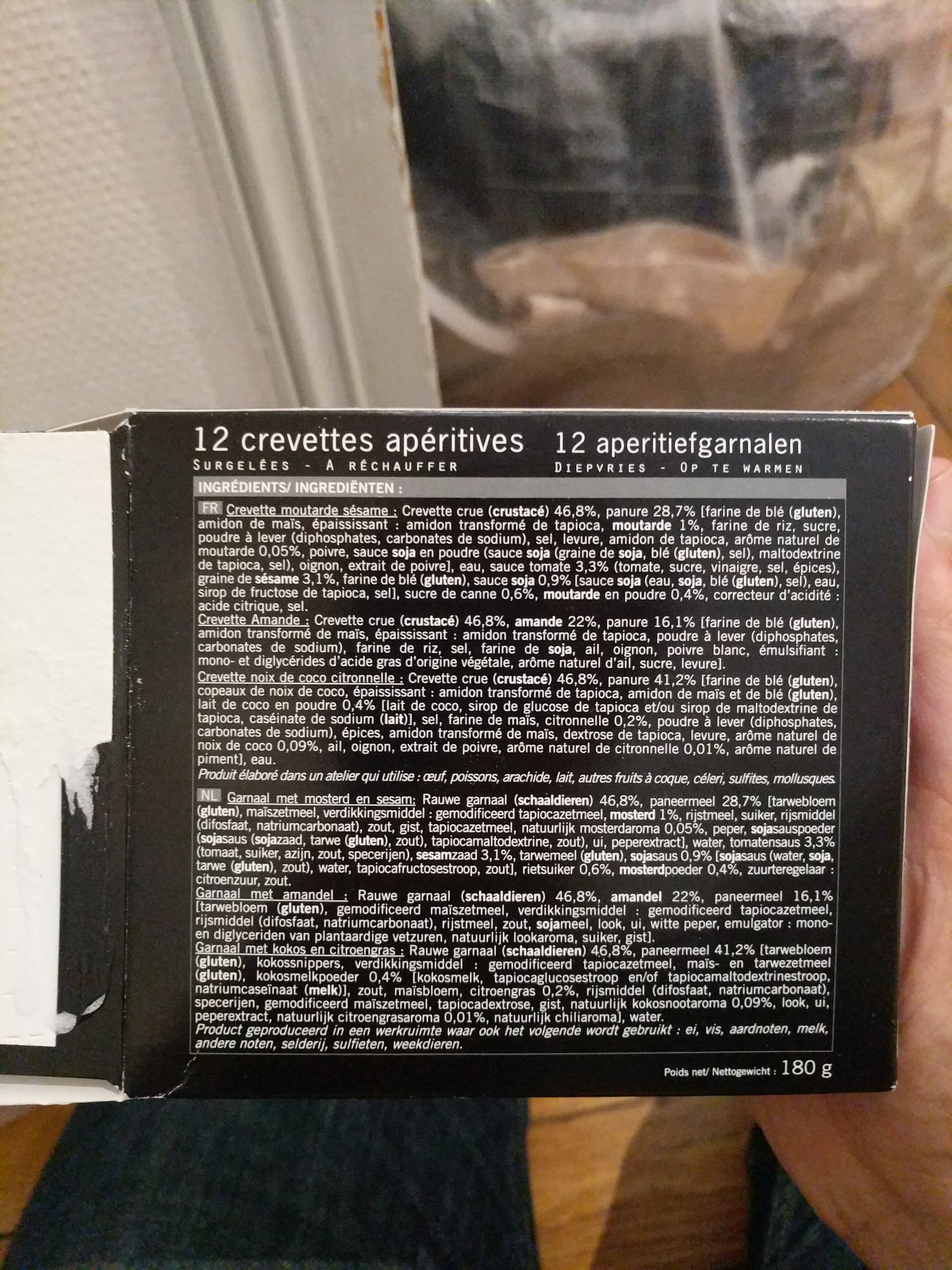 Picard 12 crevettes apéritives packshot