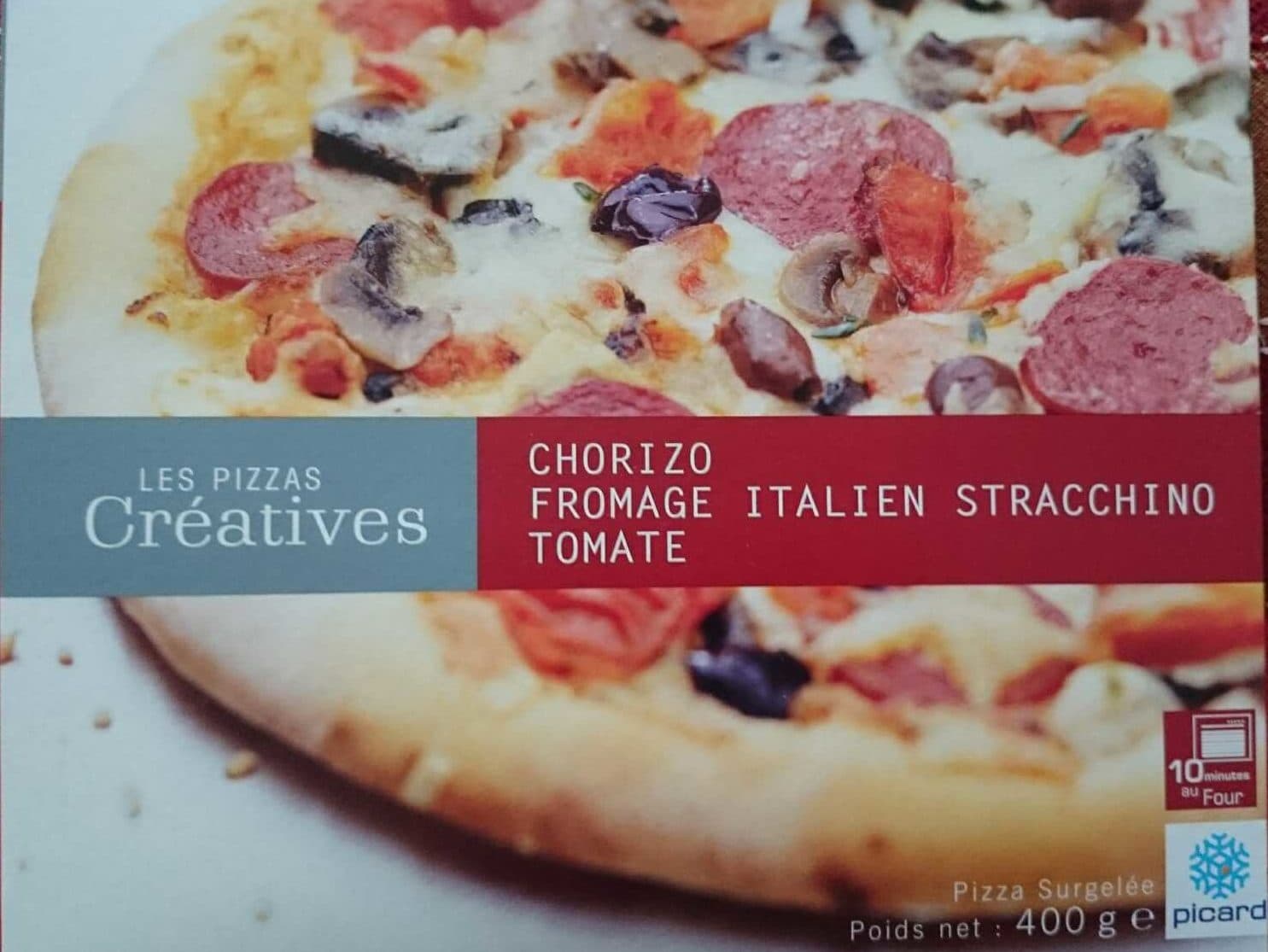 picard pizza chorizo fromage italien stracchino tomate - Les pizzas créatives packshot