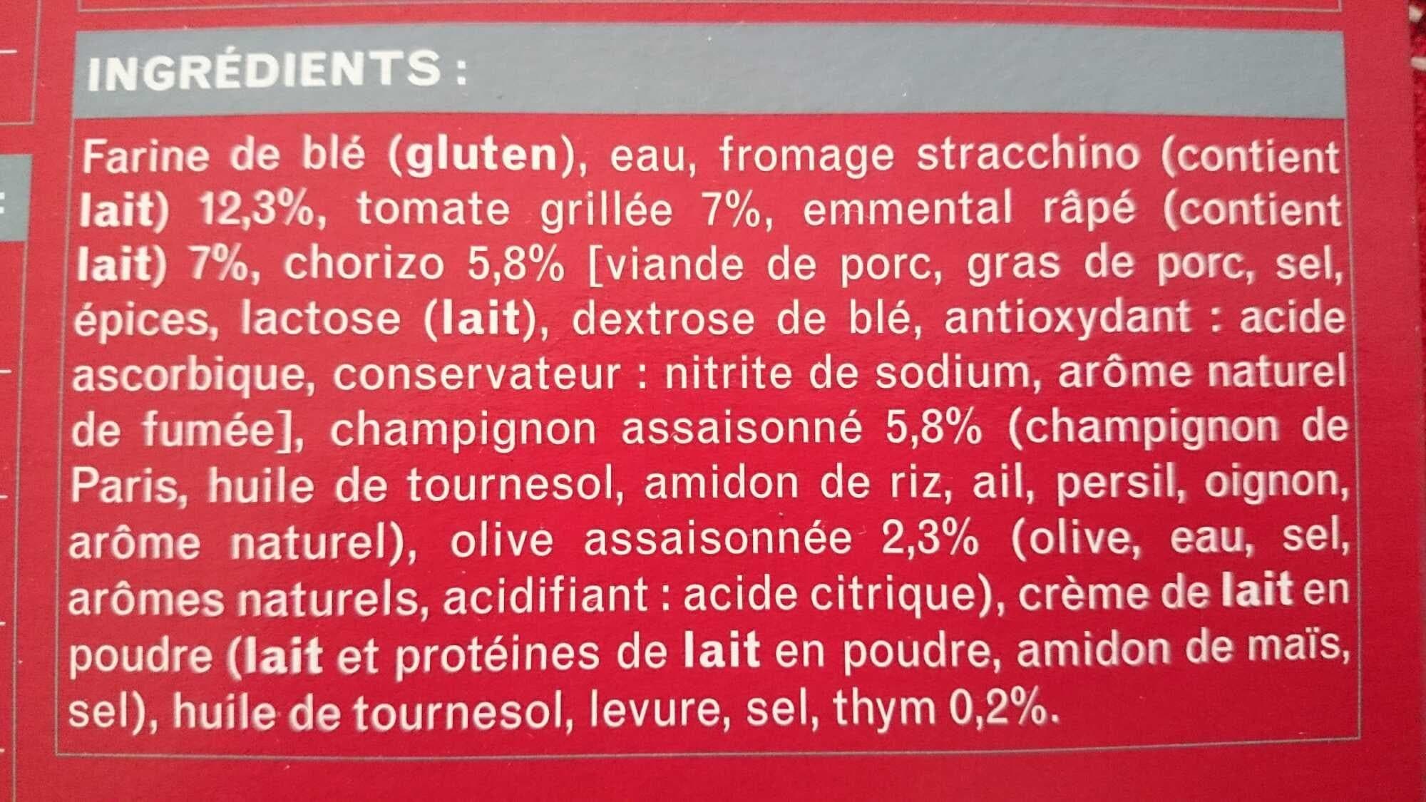 picard pizza chorizo fromage italien stracchino tomate - Les pizzas créatives packshot