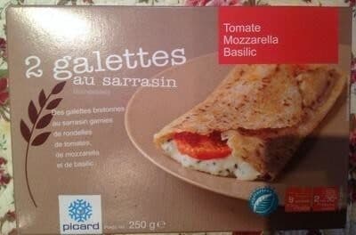 Picard 2 Galettes au Sarrasin Tomates Mozzarella Basilic packshot