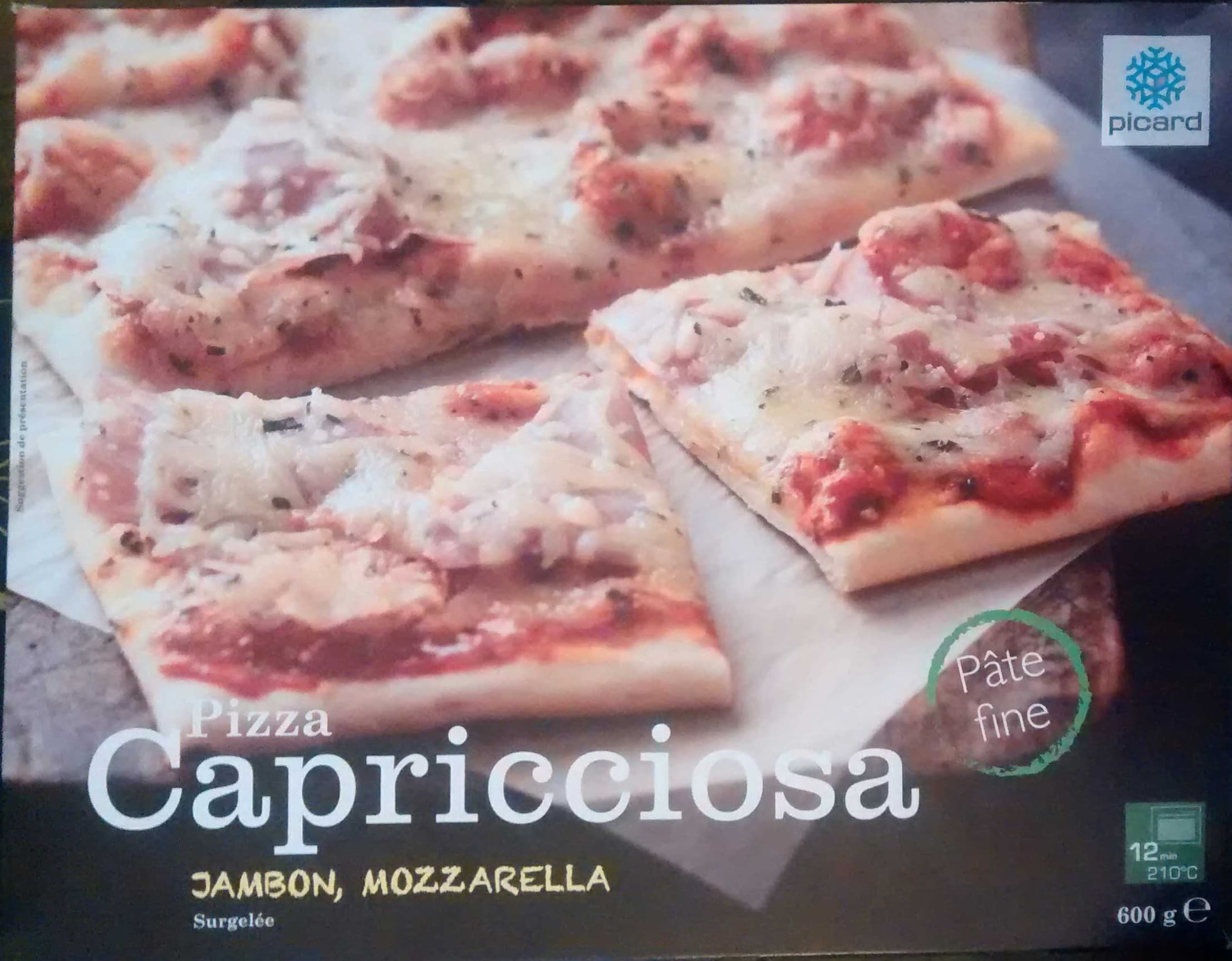 Picard Pizza Capricciosa (Jambon, Mozzarella), Surgelée packshot