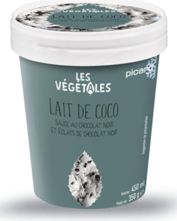 La Fabrique des Glaces Glace lait de coco, sauce au chocolat noir et éclats de chocolat noir packshot