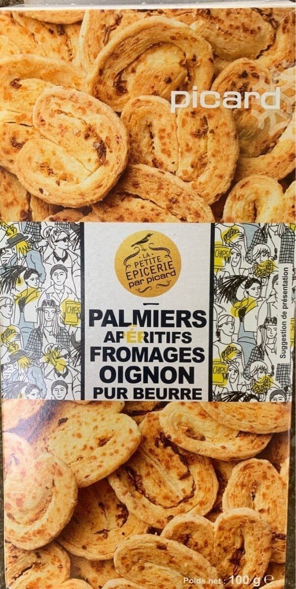 Picard Palmiers apéritifs fromage-oignon packshot