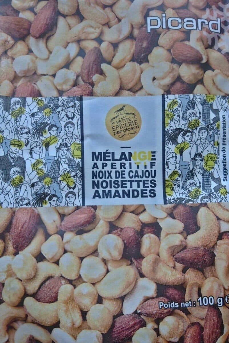 Picard Mélange apéritif noix de cajou noisettes amandes packshot