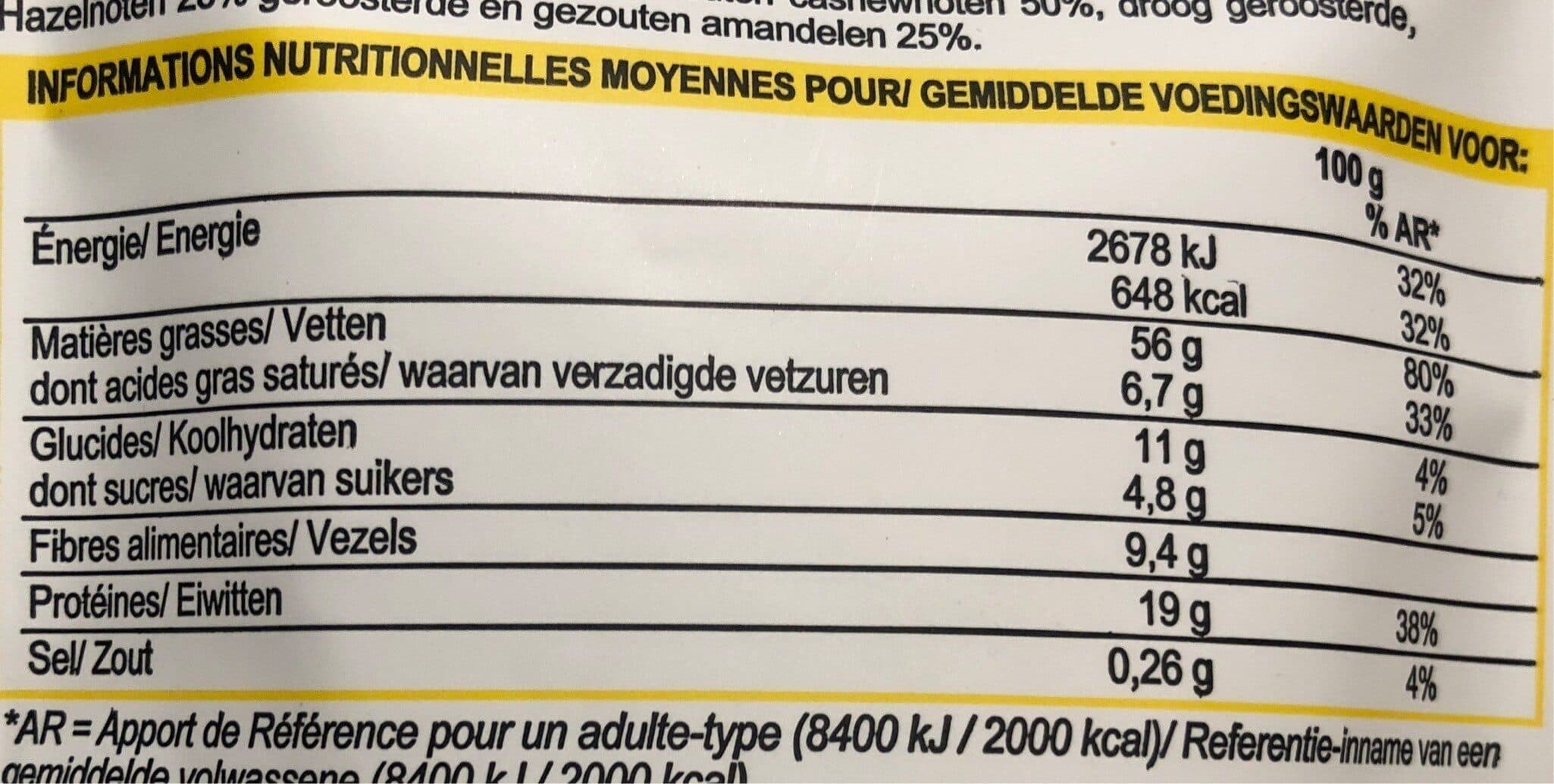 Picard Mélange apéritif noix de cajou noisettes amandes packshot