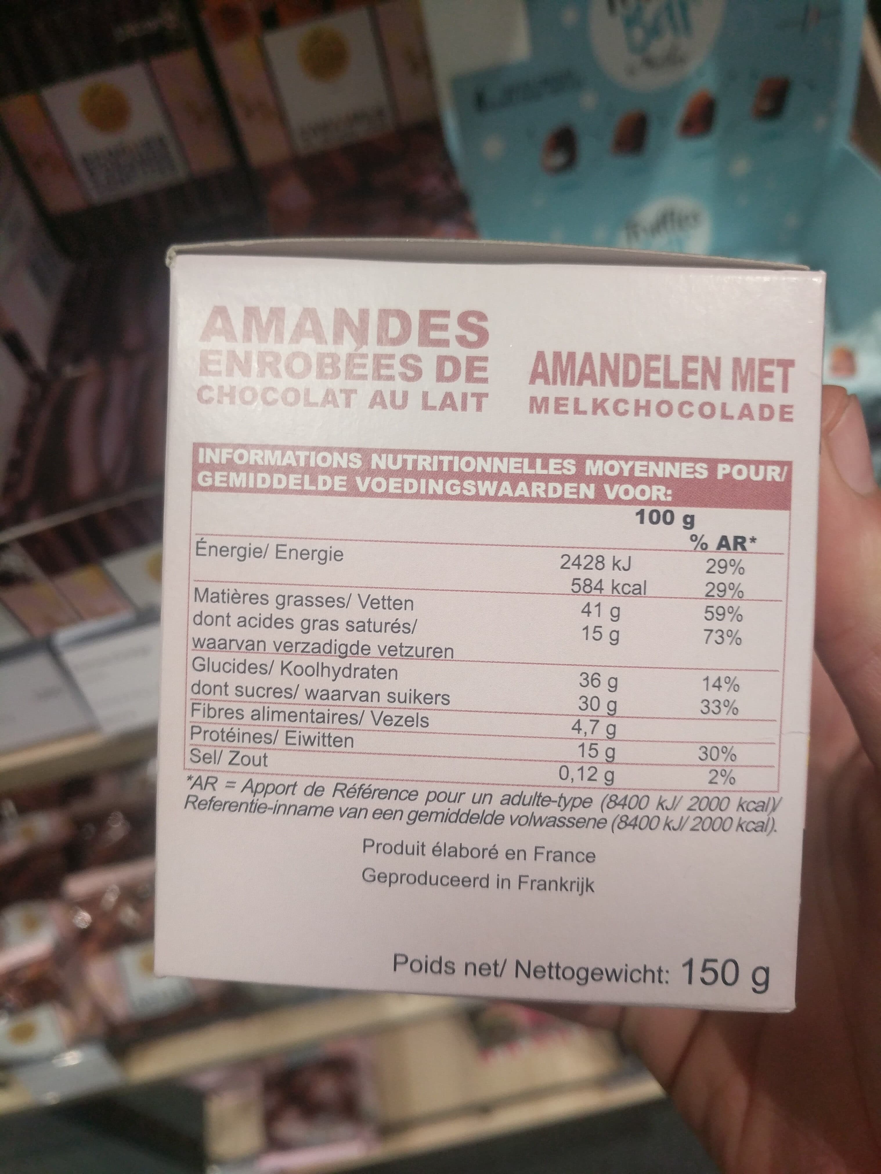 Picard Amandes enrobées de chocolat au lait packshot