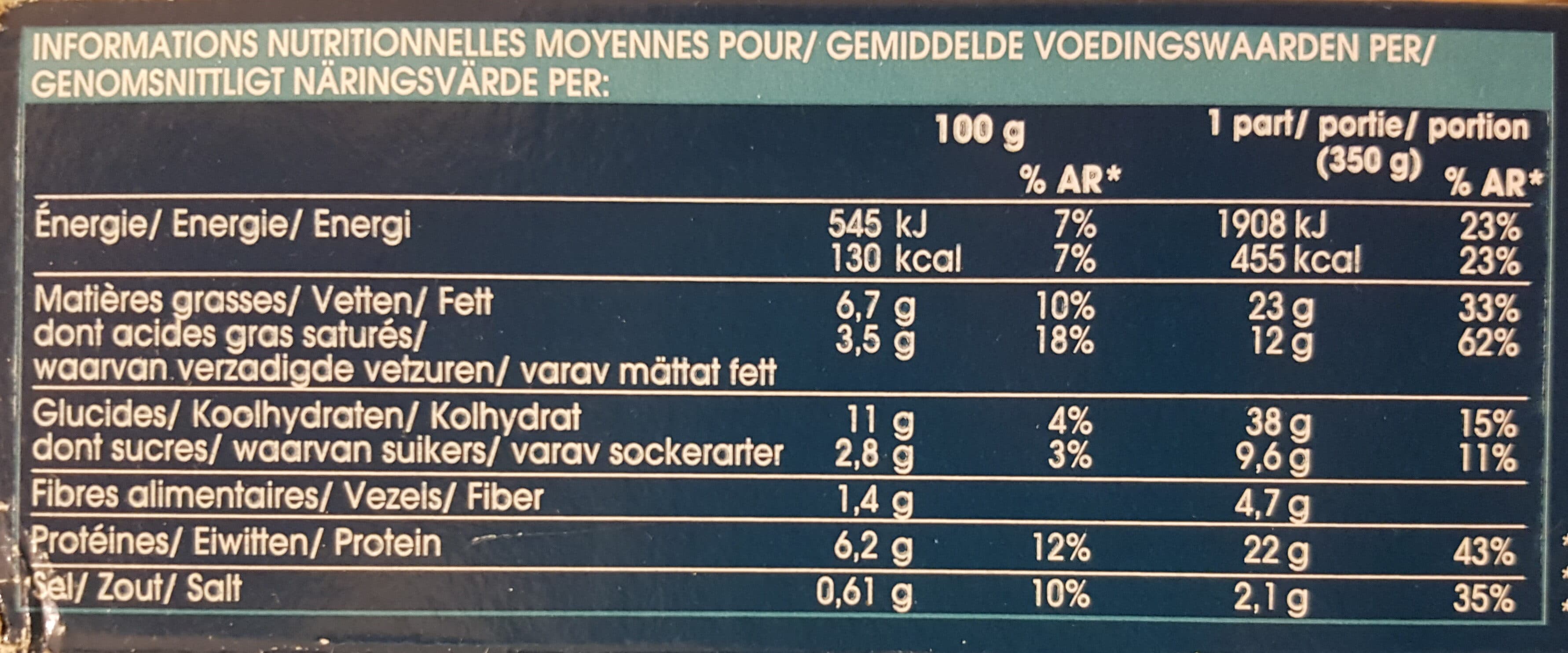 Picard Conchiglioni farcis au fromage Corse et au jambon fumé packshot