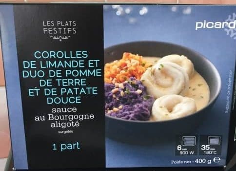 Picard Corolles de Limande et Duo de Pomme de Terre et de Patate Douce, Sauce au Bourgogne Aligoté packshot