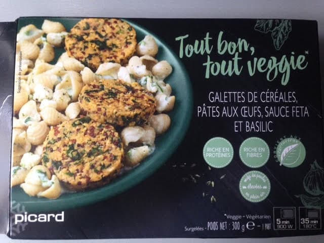 Picard Galettes de céréales, pâtes aux oeufs, sauce féta basilic packshot