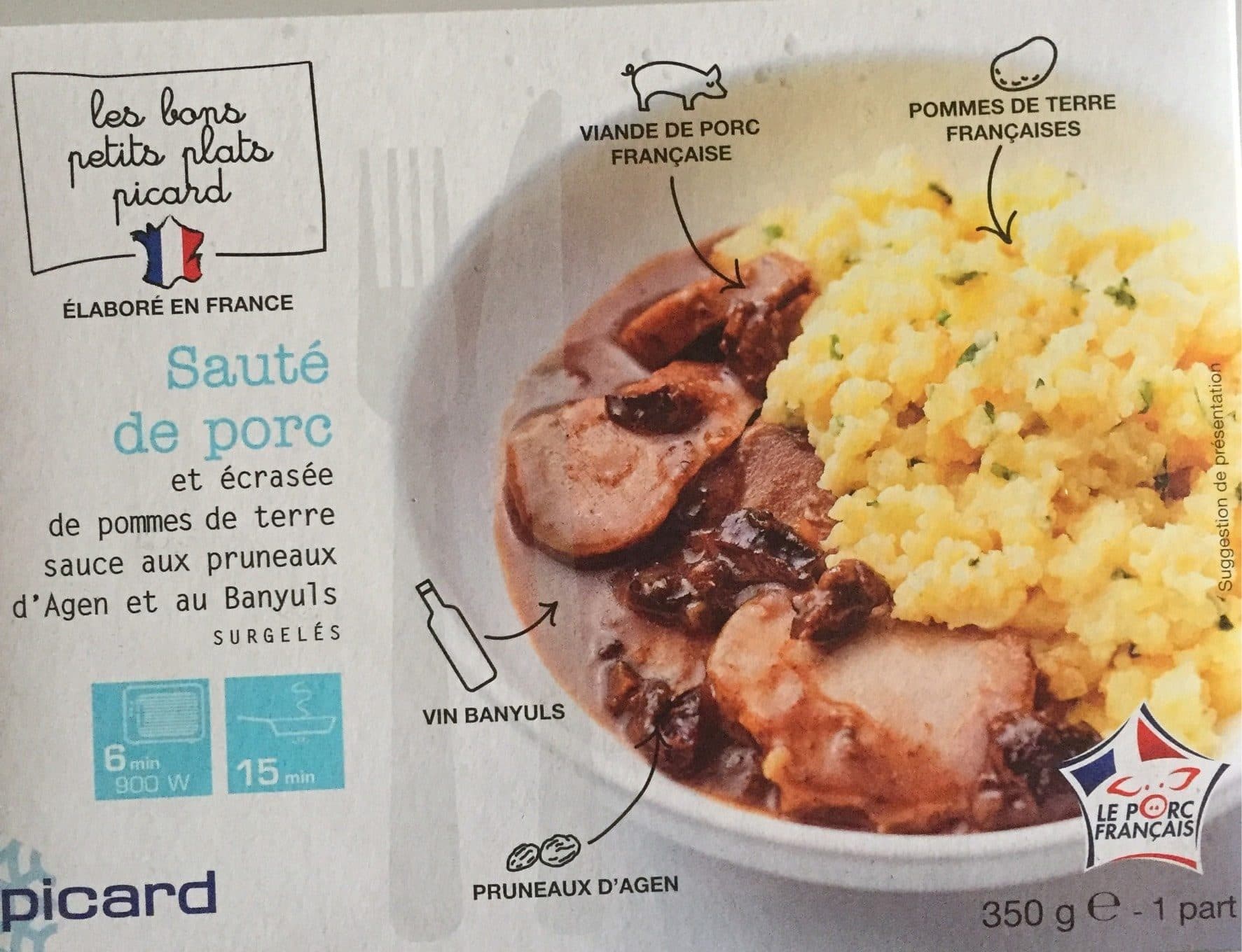 Picard Sauté de porc et écrasée de packshot