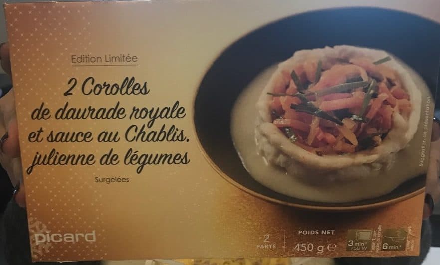 Picard 2 Corolles de Daurade Royale et Sauce au Chablis, Julienne de Légumes packshot