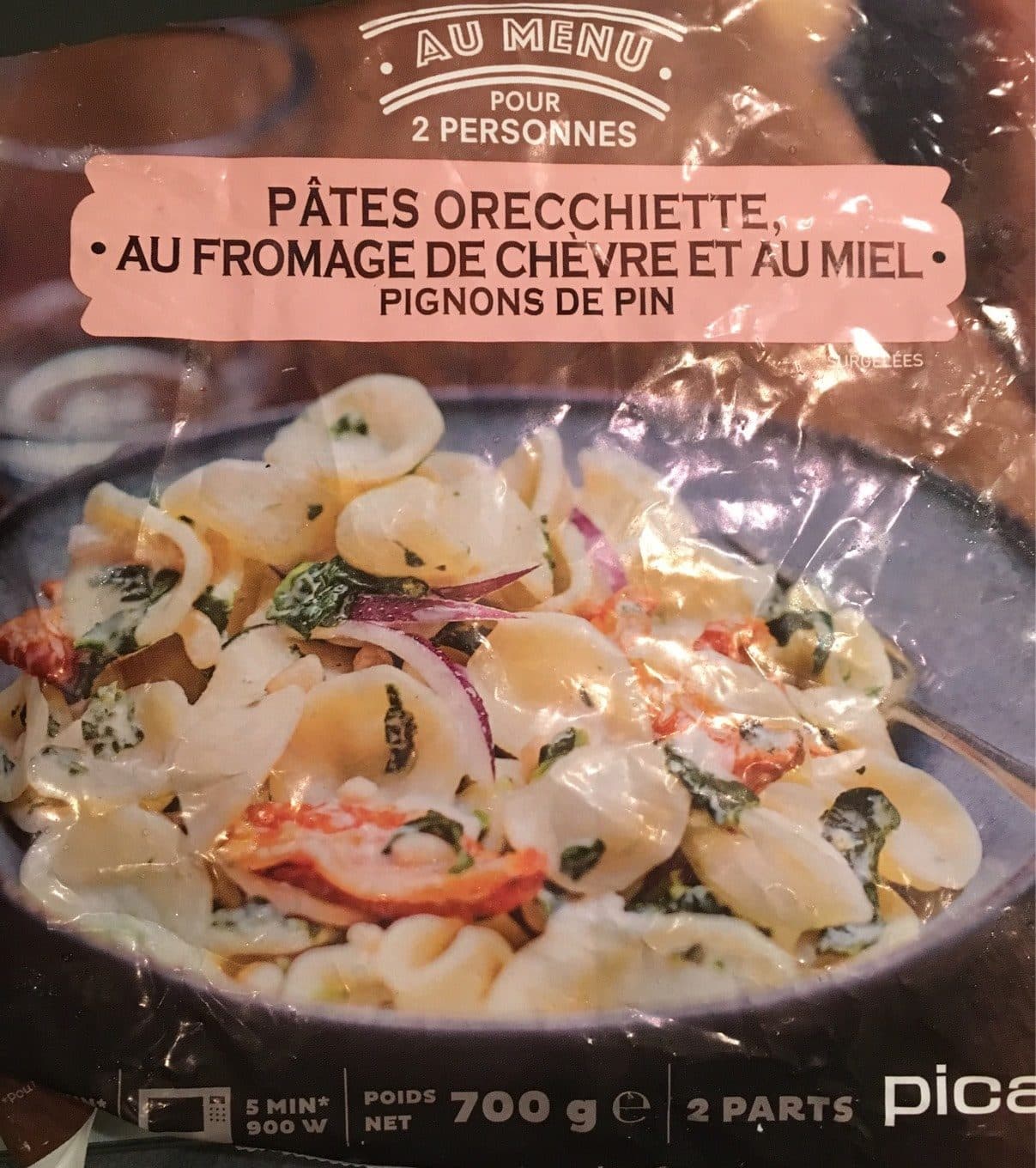 Picard Pâtes Orecchiette au Fromage de Chèvre et au Miel, Pignons de Pin packshot