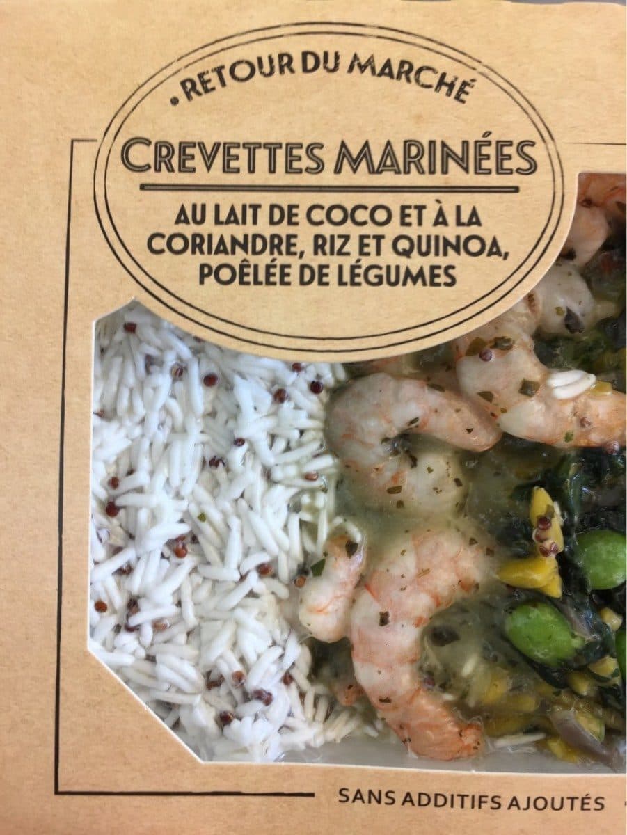 Picard Crevettes marinees lait de coco riz quinoa légumes packshot
