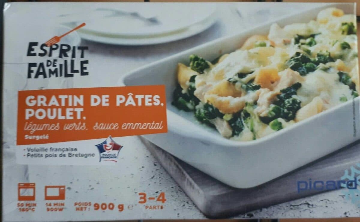 Picard Gratin de pâtes poulet packshot