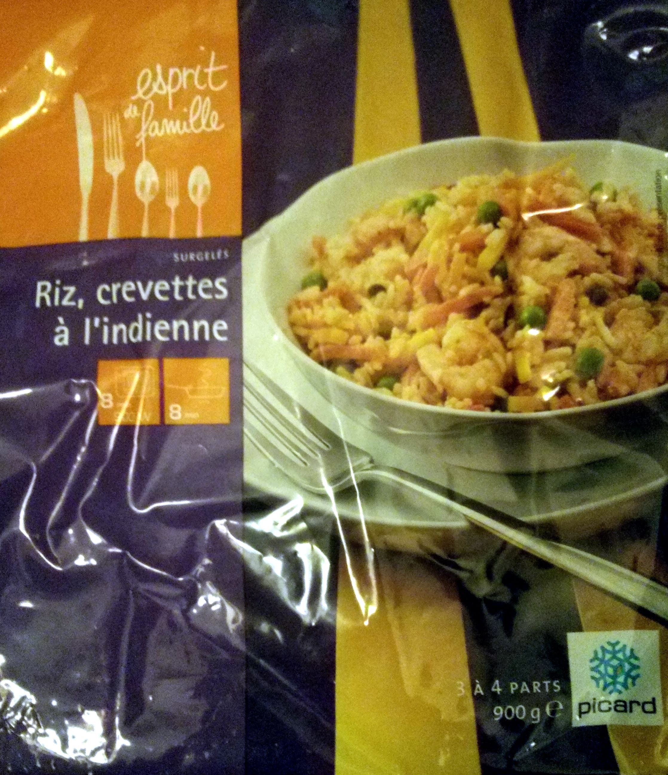 Picard Riz, crevettes à l'indienne packshot